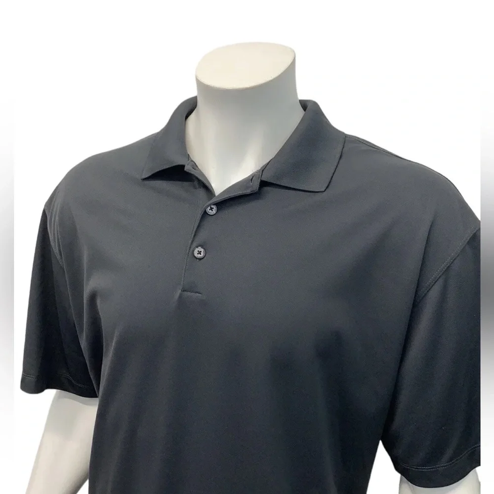 Nike Golf Dri-Fit Dark Gray Subdued Logo Short Sleeve Polo Shirt Size XL X-Large